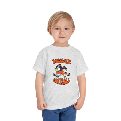 Toddler Bluey & Bingo Design Broncos Football - Inspired T-Shirt