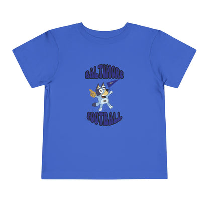 Toddler Bluey Design Baltimore Ravens Football  -Inspired T-Shirt