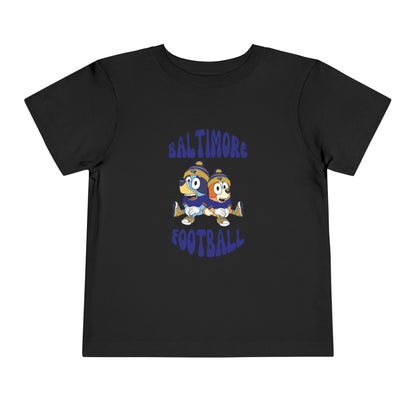 Toddler Bluey & Bingo Design Ravens Football - Inspired T-Shirt