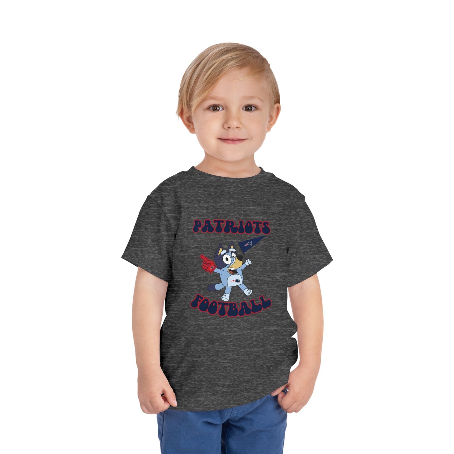 Toddler Bluey Design Patriots Football-Inspired T-Shirt