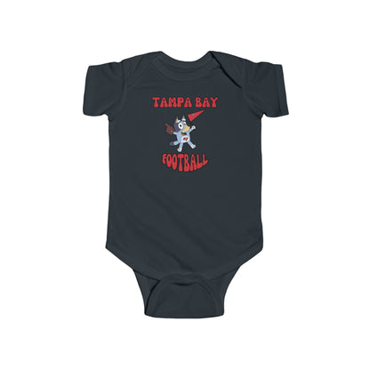 Infant Bluey Design Tampa Bay Buccaneers Football -Inspired Bodysuit