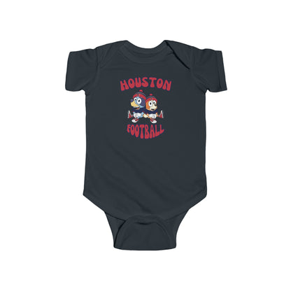 Infant Bluey & Bingo Design Texans Football - Inspired Onesie