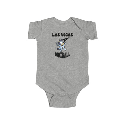 Infant Bluey Design Las Vegas Raiders Football -Inspired Bodysuit