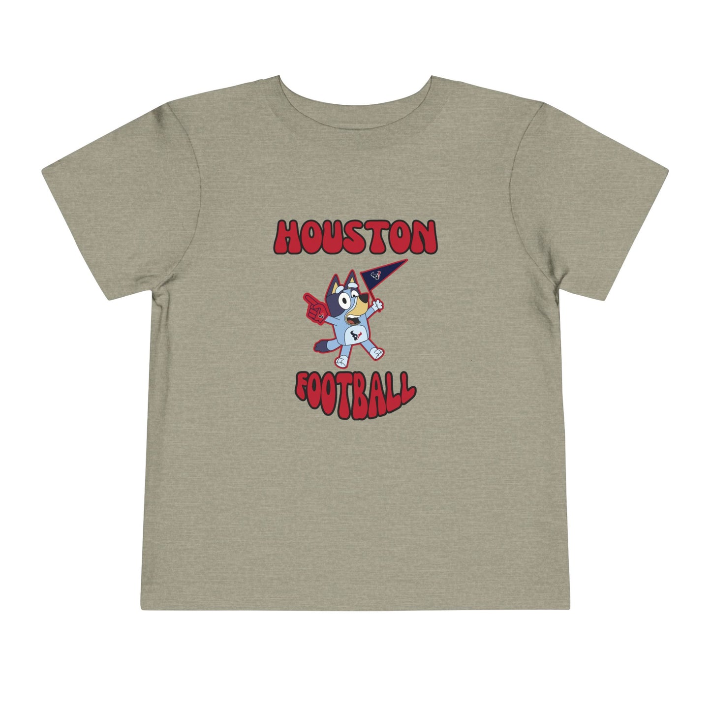 Toddler Bluey Design Houston Texans Football -Inspired T-Shirt