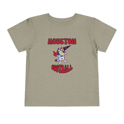 Toddler Bluey Design Houston Texans Football -Inspired T-Shirt