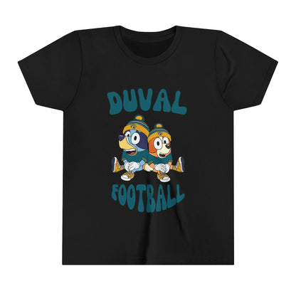 Youth Bluey & Bingo Design Jaguars Football - Inspired T-Shirt