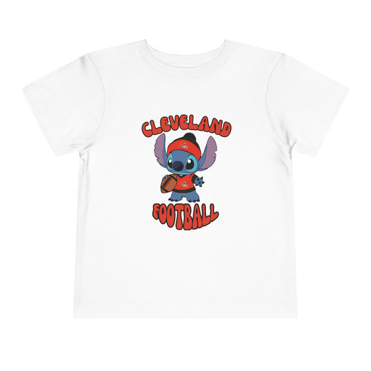 Toddler Stitch Design Browns Football - Inspired T-Shirt