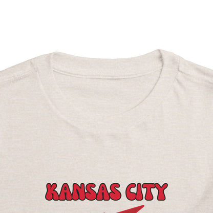 Toddler Bluey Design Kansas City Chiefs Football -Inspired T-Shirt