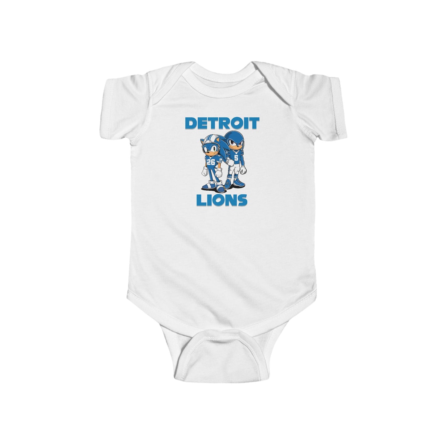 Infant Onesies - Sonic and Knuckles Jahmyr Gibbs and David Montgomery Detroit Lions Onesies