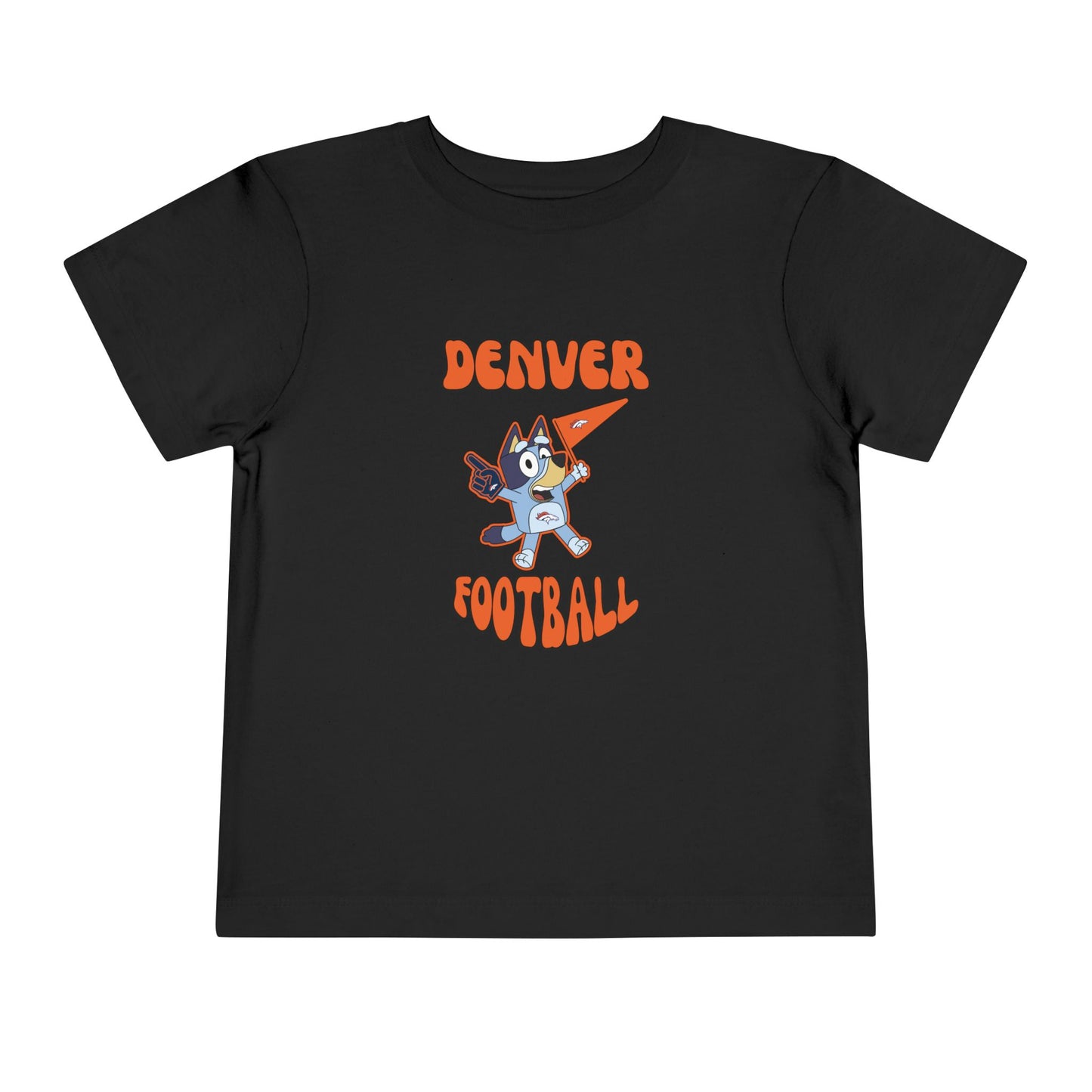 Toddler Bluey Design Denver Broncos Football  -Inspired T-Shirt