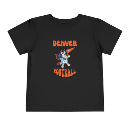 Toddler Bluey Design Denver Broncos Football  -Inspired T-Shirt