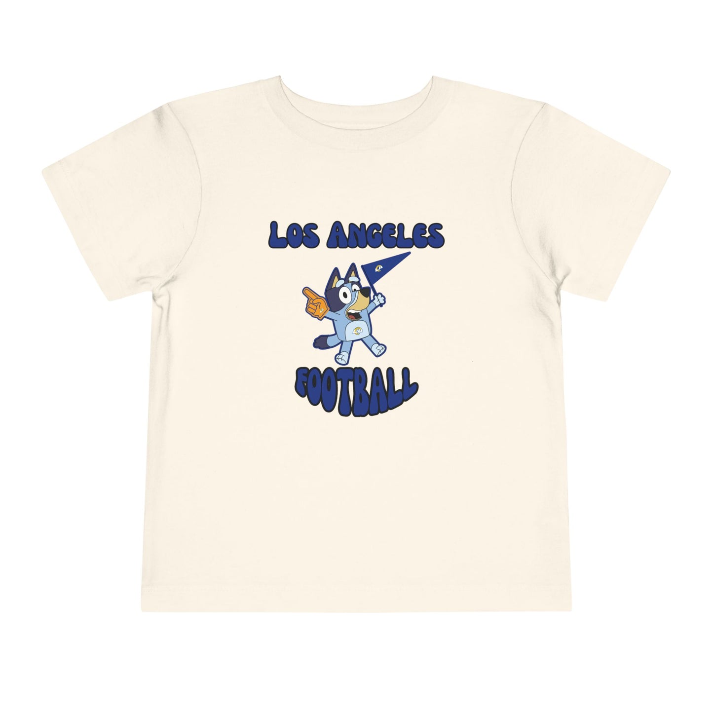 Toddler Bluey Design Las Angeles Rams Football -Inspired T-Shirt