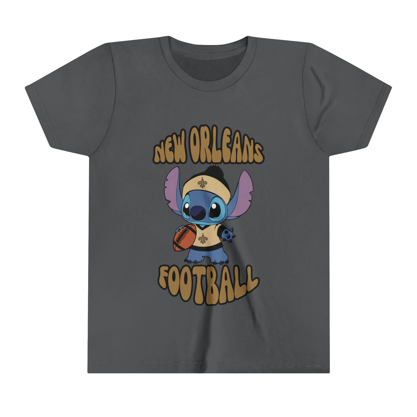 Youth Stitch Design Saints Football - Inspired T-Shirt