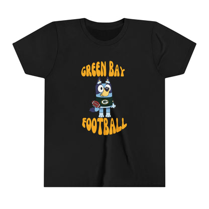 Youth Bluey Design Green Bay Packers Football -Inspired T-Shirt