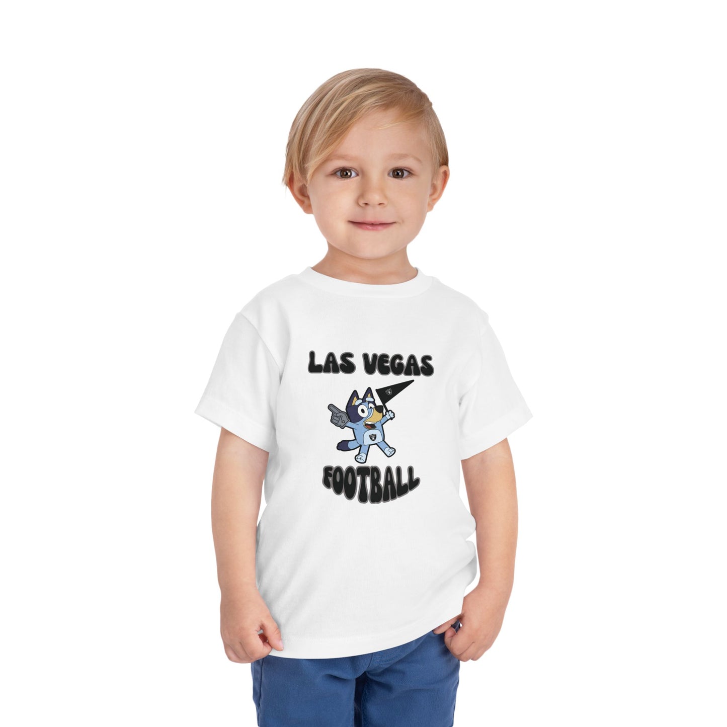 Toddler Bluey Design Las Vegas Raiders Football -Inspired T-Shirt