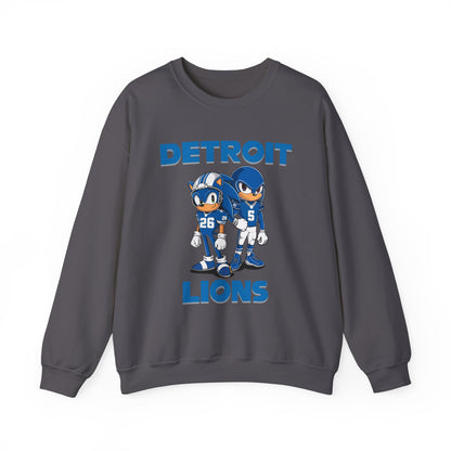 Sonic and Knuckles Jahmyr Gibbs and David Montgomery Detroit Lions Unisex Crewneck Sweatshirt