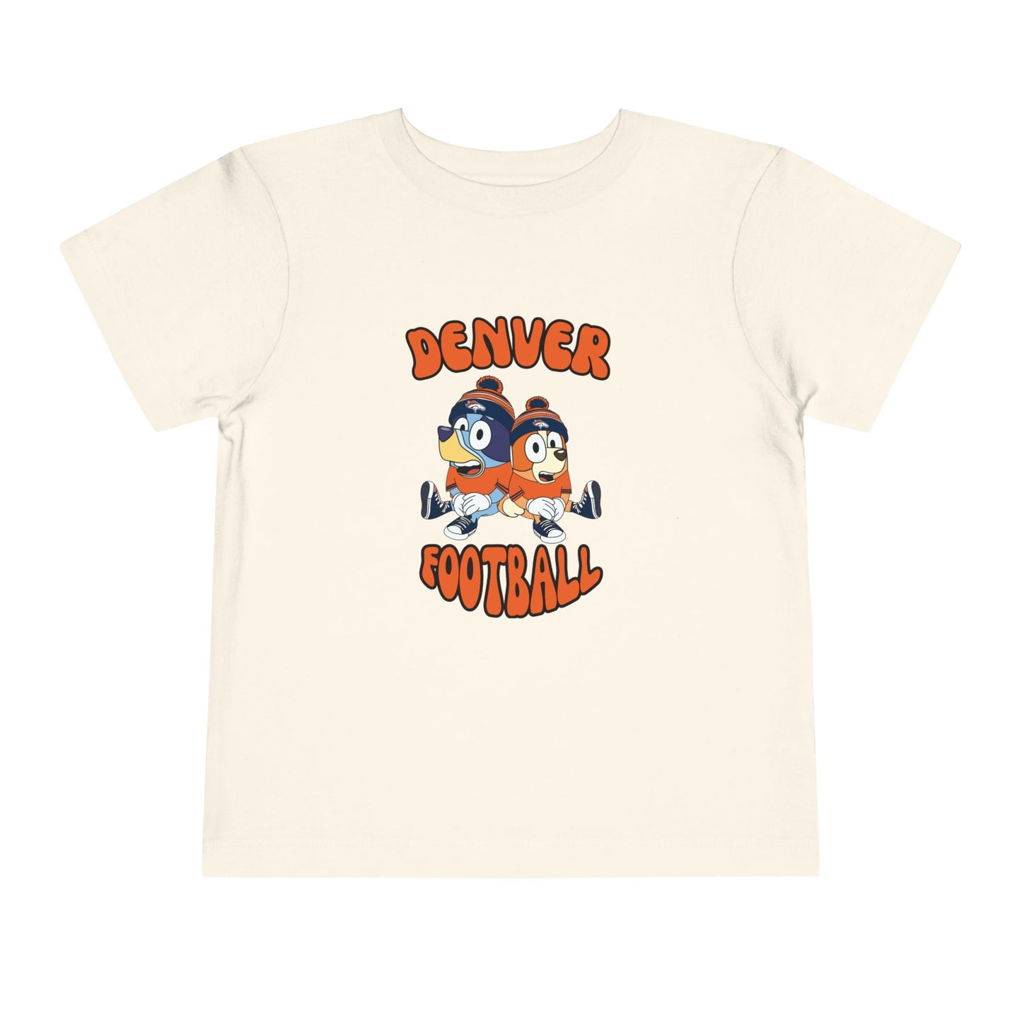 Toddler Bluey & Bingo Design Broncos Football - Inspired T-Shirt