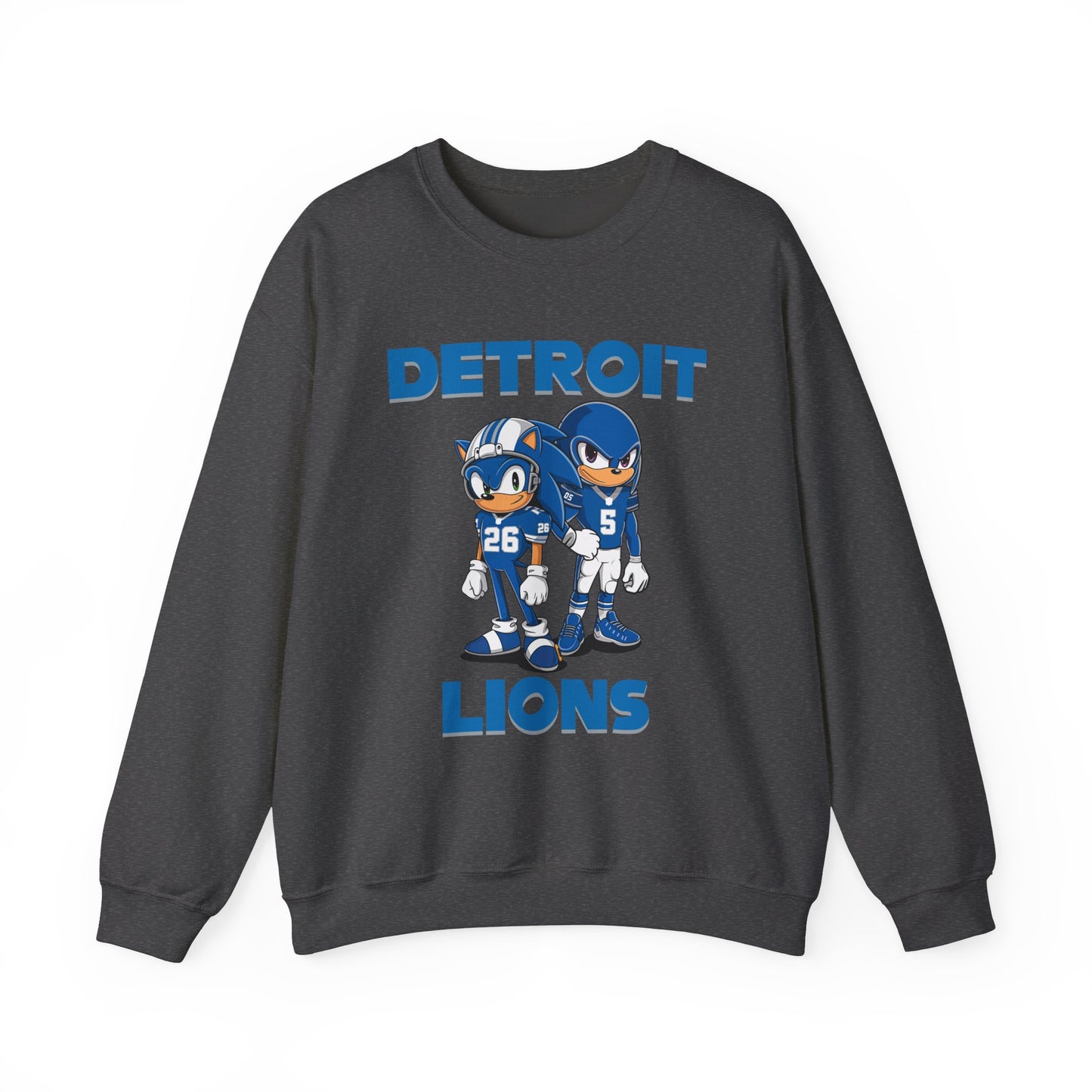 Sonic and Knuckles Jahmyr Gibbs and David Montgomery Detroit Lions Unisex Crewneck Sweatshirt