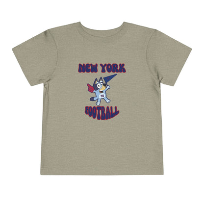 Toddler Bluey Design New York Giants Football -Inspired T-Shirt