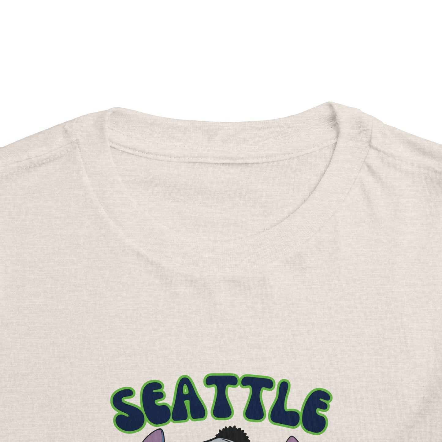 Toddler Stitch Design Seahawks Football - Inspired T-Shirt