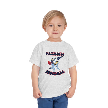 Toddler Bluey Design Patriots Football-Inspired T-Shirt