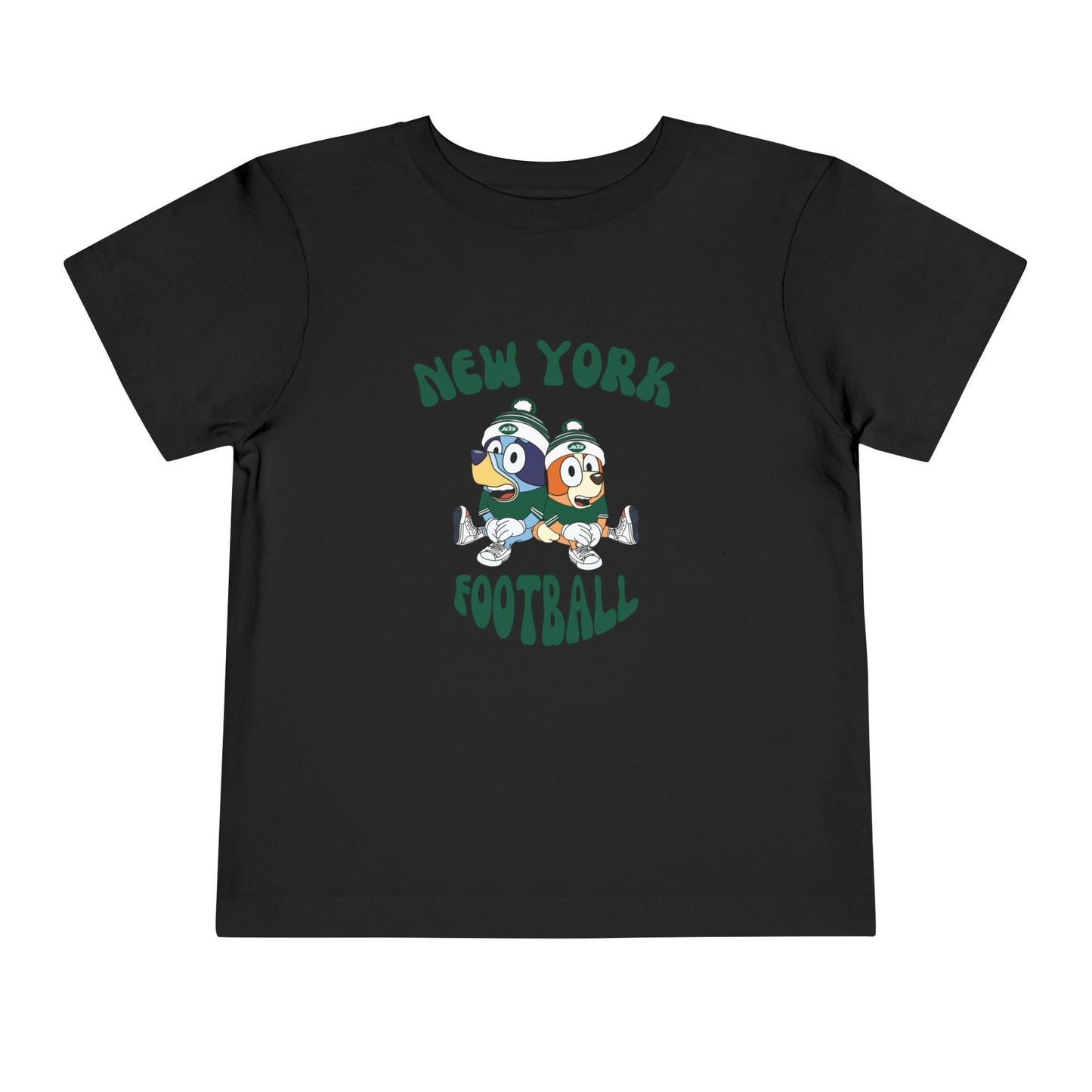 Toddler Bluey & Bingo Design New York Jets Football - Inspired T-Shirt