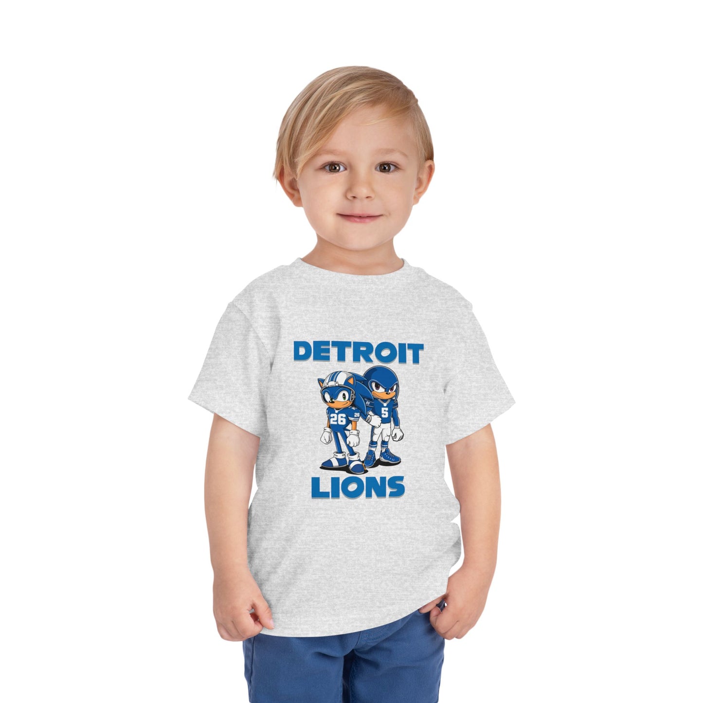 Toddler Tee Shirt - Sonic and Knuckles Jahmyr Gibbs and David Montgomery Detroit Lions