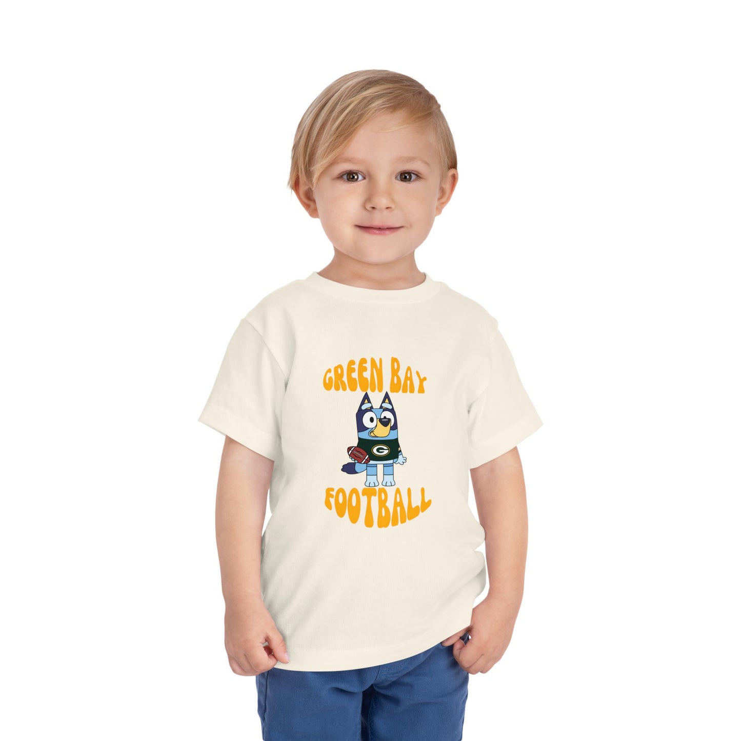 Toddler Bluey Green Bay Packers Football T-Shirt