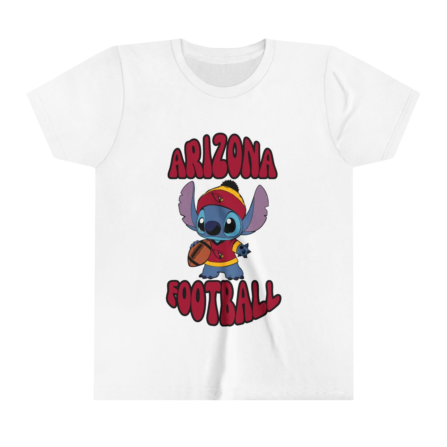 Youth Stitch Design Cardinals Football - Inspired T-Shirt