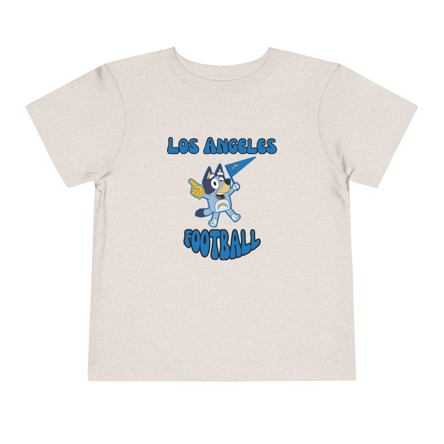 Toddler Bluey Design Las Angeles Chargers Football -Inspired T-Shirt