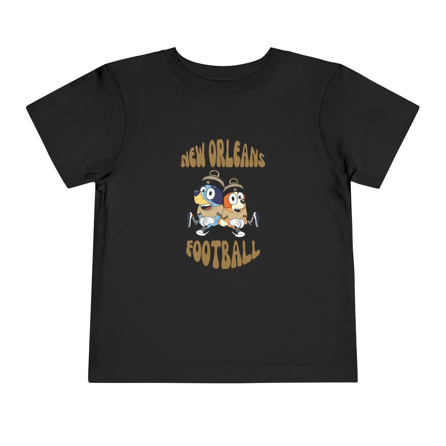 Toddler Bluey & Bingo Design Saints Football - Inspired T-Shirt