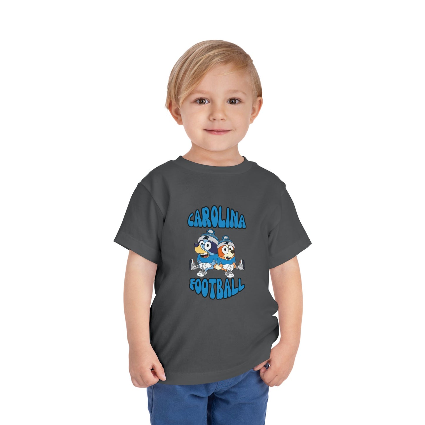 Toddler Tee - Bluey & Bingo Carolina Panthers Football T-Shirt