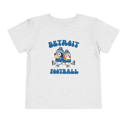 Toddler Bluey & Bingo Design Detroit Lions Football - Inspired T-Shirt