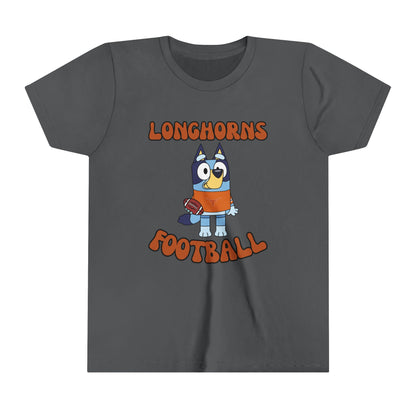 Customizable Bluey College Football Youth Tee-Shirt