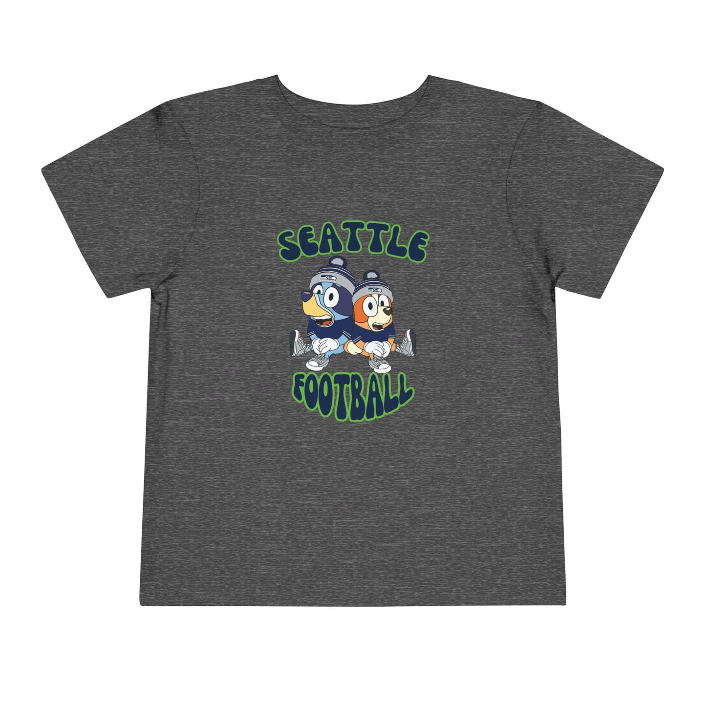 Toddler Bluey & Bingo Design Seahawks Football - Inspired T-Shirt