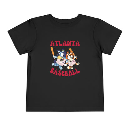 Toddler Bluey Design Atlanta Braves - Inspired T-Shirt