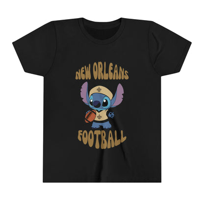 Youth Stitch Design Saints Football - Inspired T-Shirt