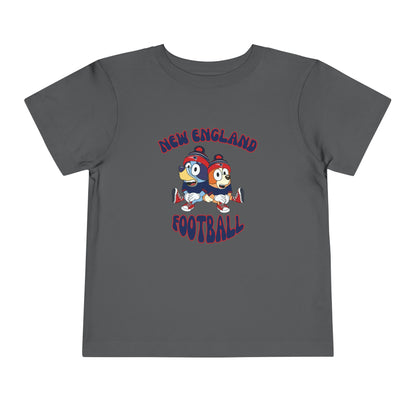 Toddler Bluey & Bingo Design Patriots Football - Inspired T-Shirt