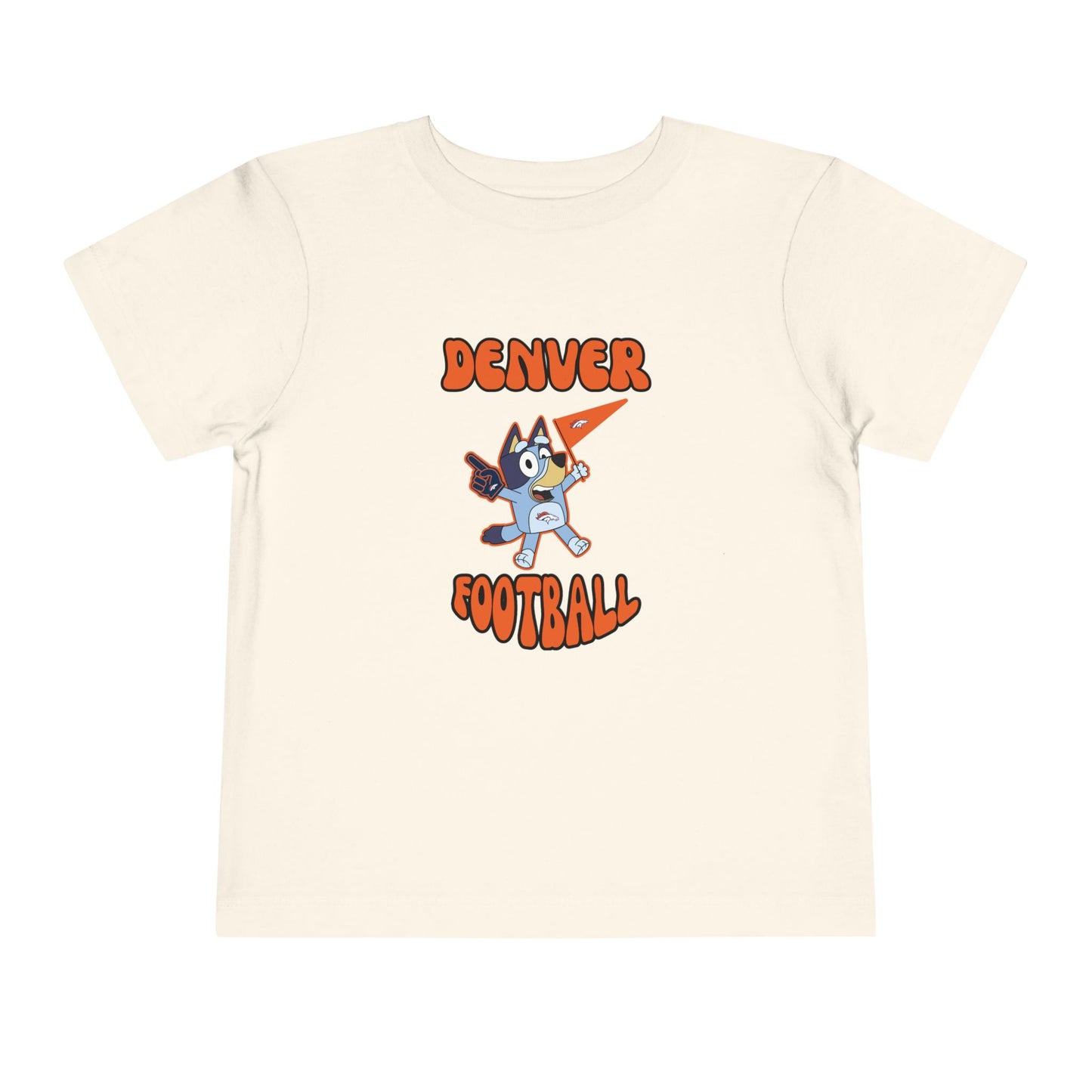 Toddler Bluey Design Denver Broncos Football  -Inspired T-Shirt