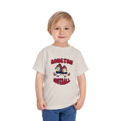 Toddler Bluey & Bingo Design Texans Football - Inspired T-Shirt