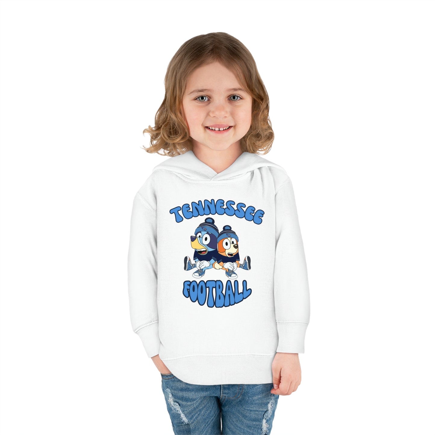 Toddler Bluey & Bingo Design Titans Football - Inspired Pullover Fleece Hoodie