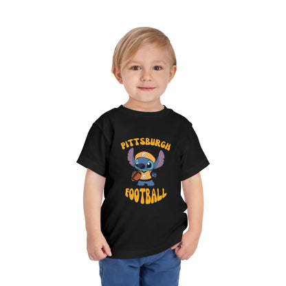 Toddler Stitch Design Steelers  Football - Inspired T-Shirt