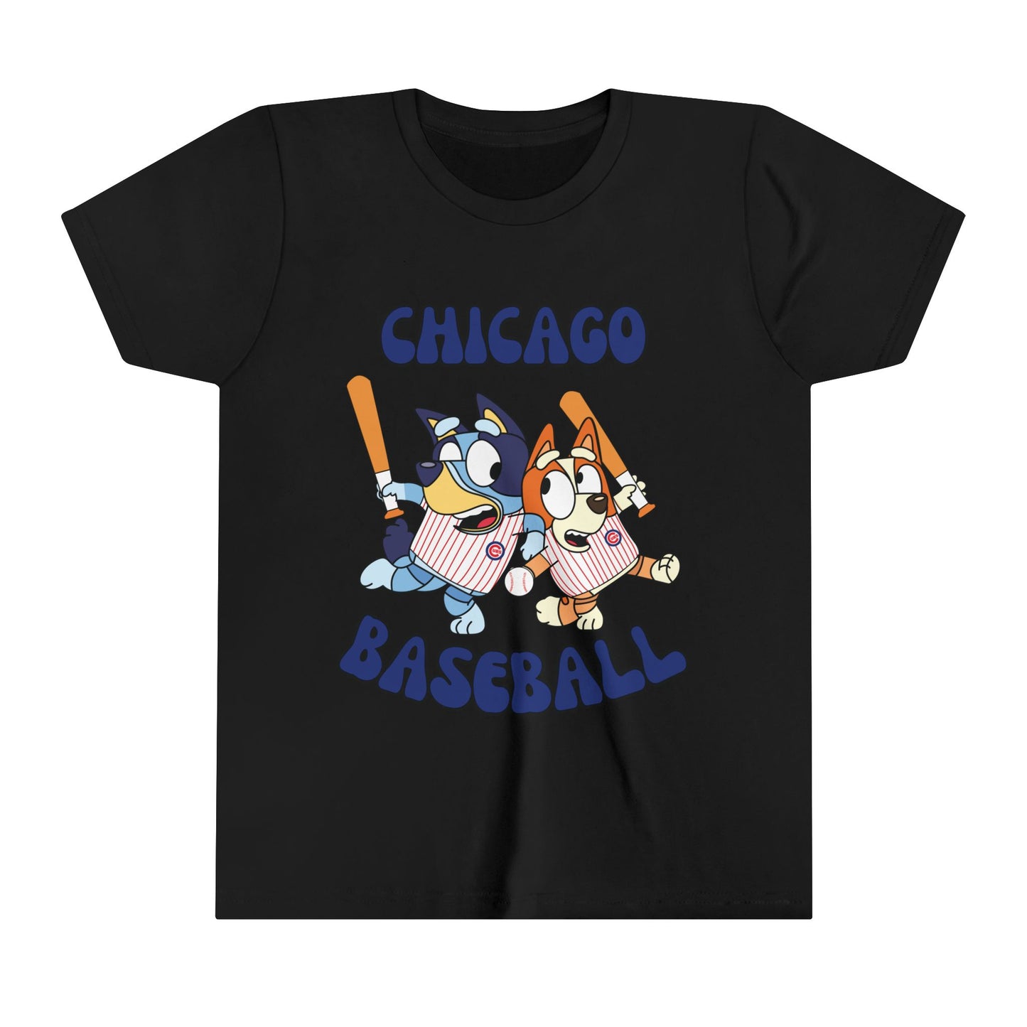 Youth Bluey Design Chicago Cubs - Inspired T-Shirt