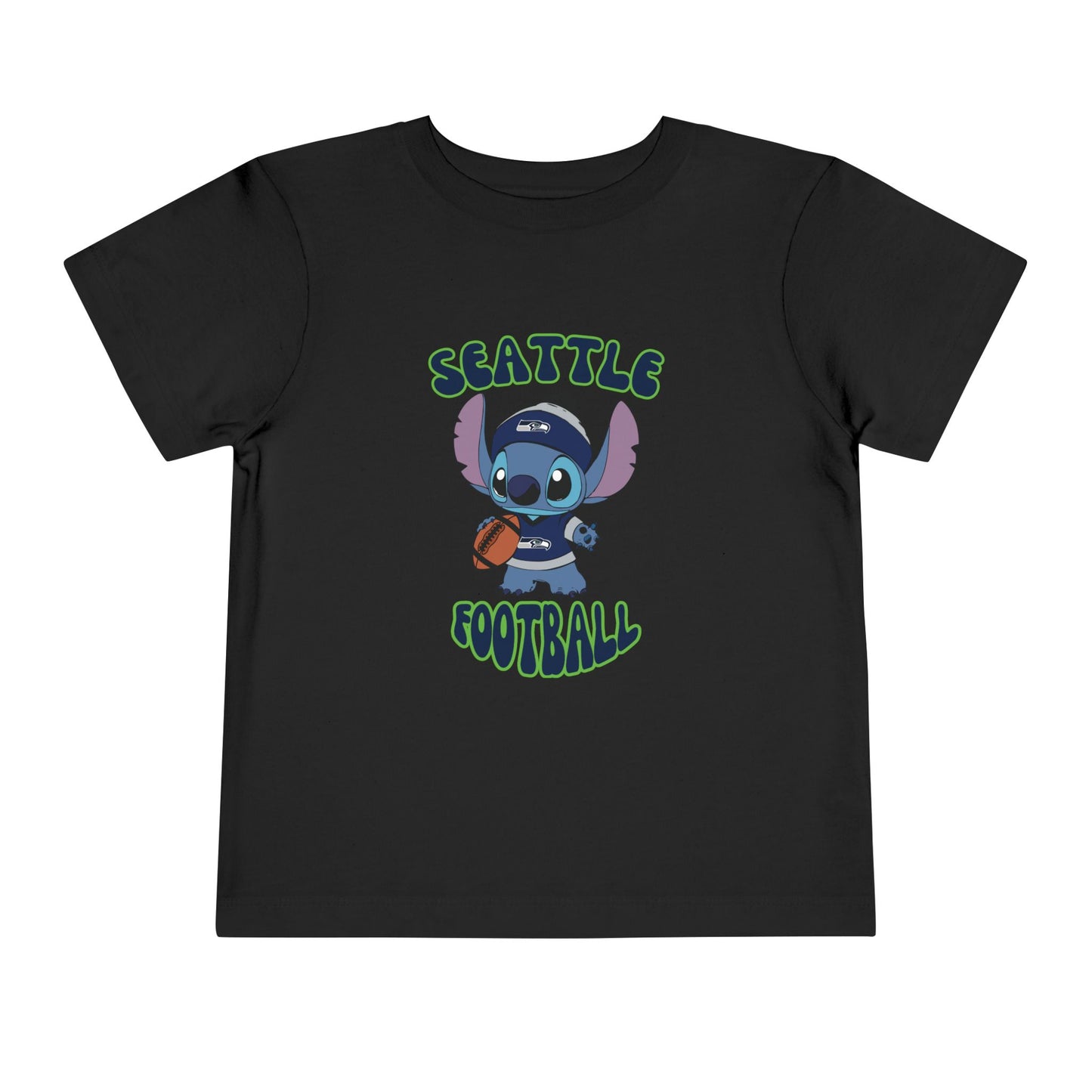 Toddler Stitch Design Seahawks Football - Inspired T-Shirt