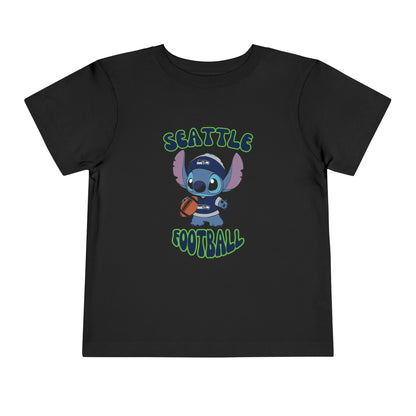 Toddler Stitch Design Seahawks Football - Inspired T-Shirt