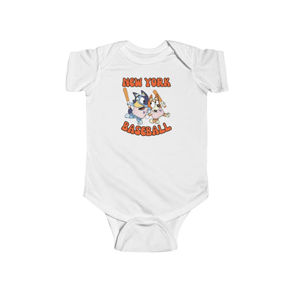 Infant  Bluey Design NY Mets - Inspired Bodysuit