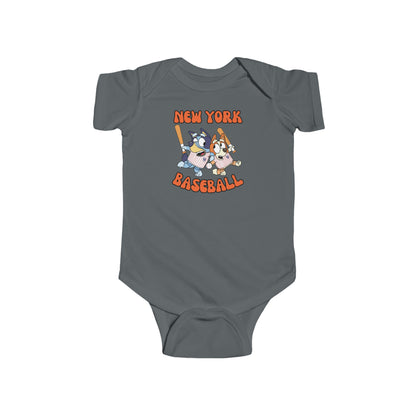 Infant  Bluey Design NY Mets - Inspired Bodysuit