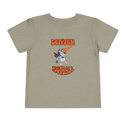 Toddler Bluey Design Denver Broncos Football  -Inspired T-Shirt