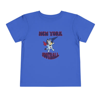 Toddler Bluey Design New York Giants Football -Inspired T-Shirt