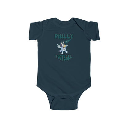 Infant Bluey Design Philadelphia Eagles Football -Inspired Bodysuit